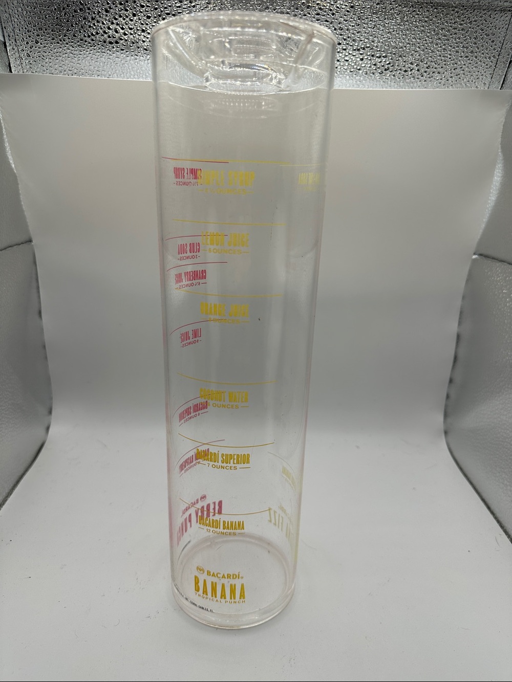 Banana Clear Cocktail Shaker - Yellow Accents with recipes